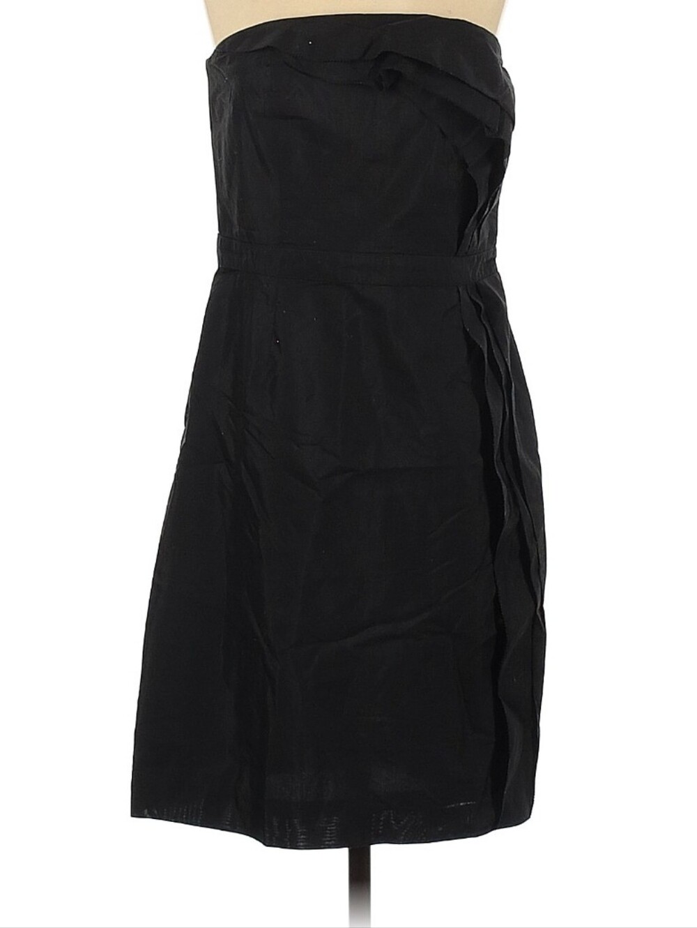 LOFT Black Strapless Cocktail Dress with Side Pleat
